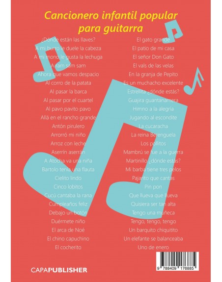 Cancionero Popular de Guitarra Tradicional para niños