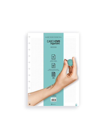 Paper refills for INGENIOX Notebook GRIDDED A4